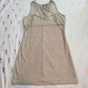 Fitted Racerback Lace Dress